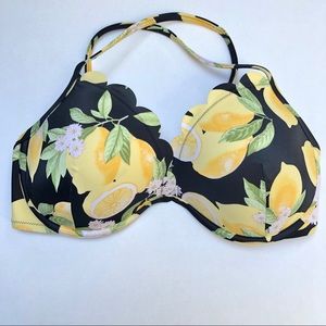 Shade & Shore Lemon Scalloped Edge Bikini Top